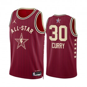Camiseta Hombre All-Star 2024 Western Conference Stephen Curry Rojo Swingman